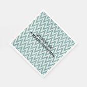 Serviette En Papier Gratuit Vert Blanc Chevron Stripes Noël (Coin)