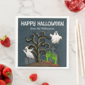 Serviette En Papier Graveyard Zombie et Ghosts mignon fête d'Halloween (En situation)