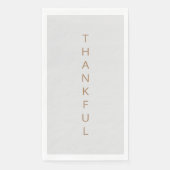 Serviette En Papier Gray and Gold Thankful Napkin (Devant)