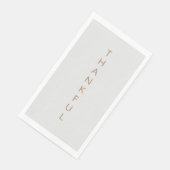 Serviette En Papier Gray and Gold Thankful Napkin (Coin)