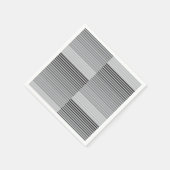 Serviette En Papier Gray, Black, White Stripes (Coin)