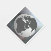 Serviette En Papier Gray Earth Globe (Coin)