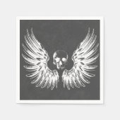 Serviette En Papier Gray & White Rock Angel Ailes Crâne (Devant)