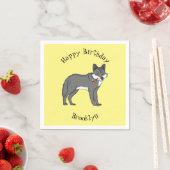 Serviette En Papier Gray wolf with pipe cartoon (En situation)