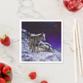 Serviette En Papier Gray Wolves (En situation)