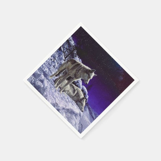 Serviette En Papier Gray Wolves (Coin)