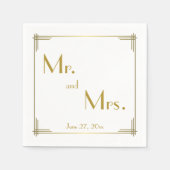 Serviette En Papier Great Gold Art Deco (Devant)