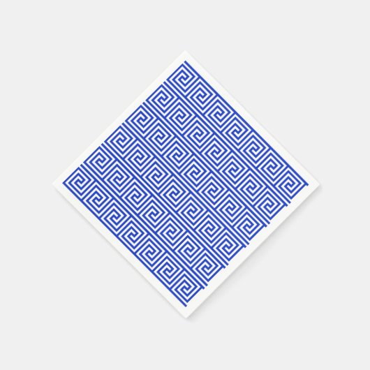 Serviette En Papier Grec Meander Carré Motif (Coin)