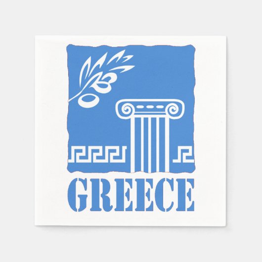 Serviette En Papier Grèce (Devant)