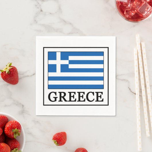 Serviette En Papier Grèce (En situation)