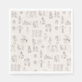 Serviette En Papier Grèce antique Classique Histoire grecque Motif (Devant)