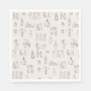 Serviette En Papier Grèce antique Classique Histoire grecque Motif