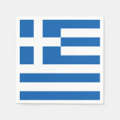 Serviette En Papier Greece flag Paper Napkin (Devant)