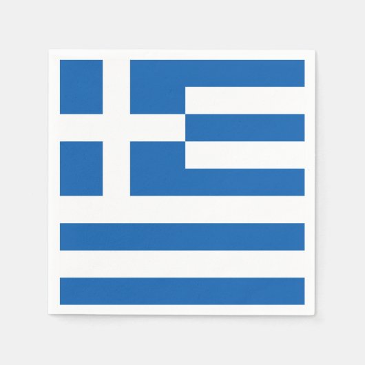 Serviette En Papier Greece flag Paper Napkin (Devant)