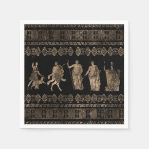 Serviette En Papier Greek Deities and Meander key ornament
