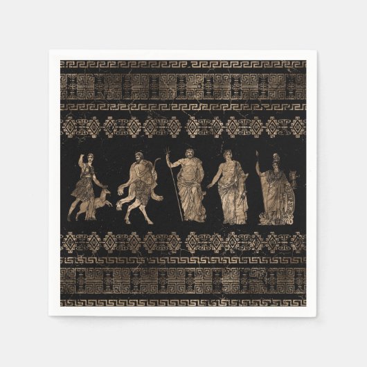 Serviette En Papier Greek Deities and Meander key ornament (Devant)