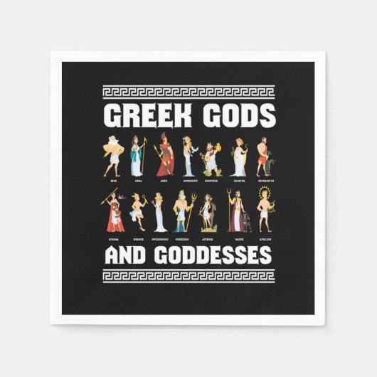 Serviette En Papier Greek Gods And Goddesses Greeks (Devant)