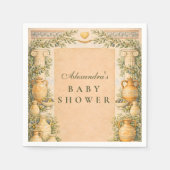 Serviette En Papier Greek Olive Baby Shower (Devant)