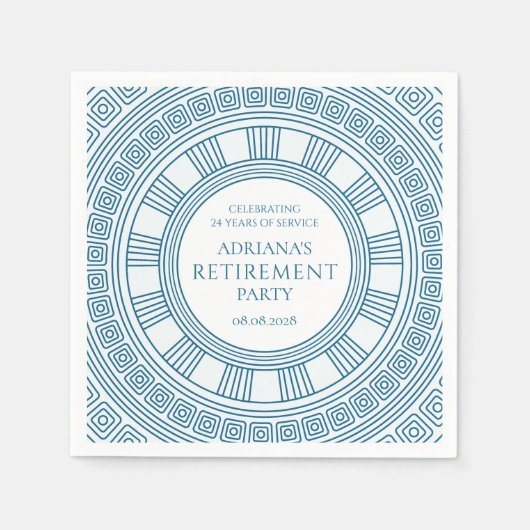 Serviette En Papier Greek Retirement party (Devant)