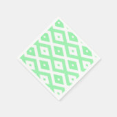 Serviette En Papier Green and white diamond pattern (Coin)