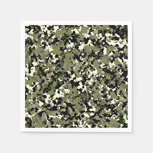 Serviette En Papier Green Black Cream (Devant)