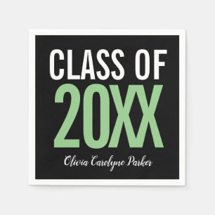 Serviette En Papier Green Bold Modernisation Graduation TOUTE ANNÉE