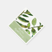 Serviette En Papier Green Botanical Glam Plante Feuilles Élégant maria (Coin)