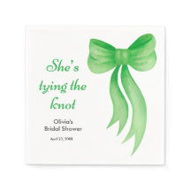 Green Bow She's Tying the Knot Bridal Shower  