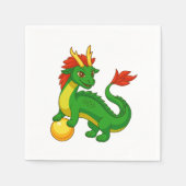 Serviette En Papier Green Chinese Dragon V2 (Devant)