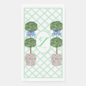 Serviette En Papier Green Chinoiserie Ginger Jar Jars Topiary (Devant)
