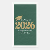 Serviette En Papier Green Class Of 2026 (Devant)