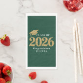 Serviette En Papier Green Class Of 2026 (En situation)