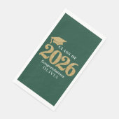 Serviette En Papier Green Class Of 2026 (Coin)