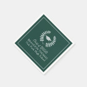 Serviette En Papier Green Classic Graduation Party Custom (Coin)