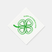 Serviette En Papier Green Clover Heart St Patrick's Day Paper N (Coin)