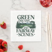 Serviette En Papier Green Dreams, Golf tendance (En situation)