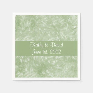 Serviette En Papier Green Elegant (Mariage)