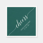 Serviette En Papier Green Elegant Stylish Letting Cheers Event (Devant)