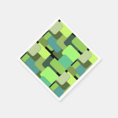 Serviette En Papier Green Emerald Lime Jade Moderne Abstrait (Coin)