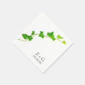Serviette En Papier Green English Vine Mariage (Coin)