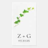 Serviette En Papier Green English Vine Vin Mariage Papier Serviettes d (Devant)