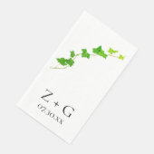 Serviette En Papier Green English Vine Vin Mariage Papier Serviettes d (Coin)