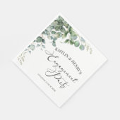 Serviette En Papier Green Eucalyptus Feuille Botanical Engagement Part (Coin)