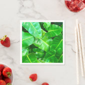 Serviette En Papier Green feuille Palm Leaf feuillage tropical jungle (En situation)