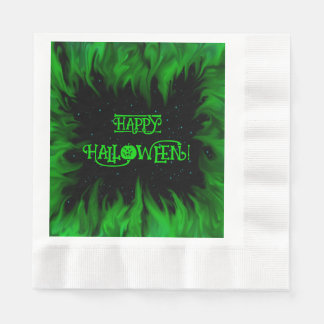 Serviette En Papier Green Flames in the Starlight Sky