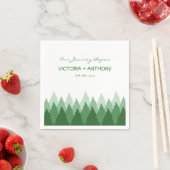 Serviette En Papier Green Forest Range Mariage de bois (En situation)