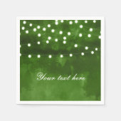 Serviette En Papier Green Forest Rustic String Lights Mariage Napkins (Devant)