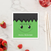 Serviette En Papier Green Frankenstein Halloween Costume Party Napkins (En situation)