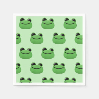 Serviette En Papier Green Frog Party