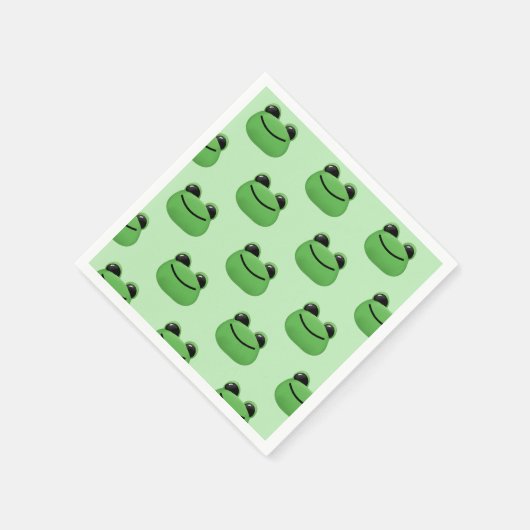 Serviette En Papier Green Frog Party (Coin)